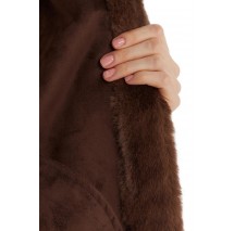GUESS LUNA FAUX FUR JACKET ΠΑΛΤΟ ΓΟΥΝΑΚΙ ΓΥΝΑΙΚΕΙΟ BROWN