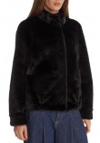 GUESS LUNA FAUX FUR JACKET ΠΑΛΤΟ ΓΟΥΝΑΚΙ ΓΥΝΑΙΚΕΙΟ BLACK
