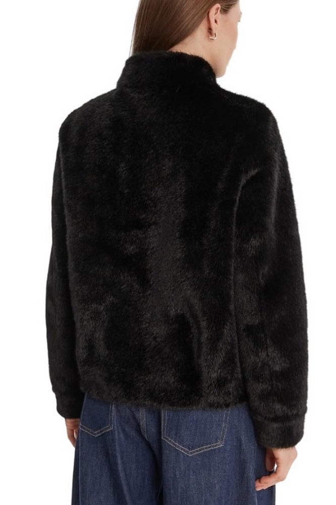 GUESS LUNA FAUX FUR JACKET ΠΑΛΤΟ ΓΟΥΝΑΚΙ ΓΥΝΑΙΚΕΙΟ BLACK