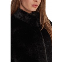 GUESS LUNA FAUX FUR JACKET ΠΑΛΤΟ ΓΟΥΝΑΚΙ ΓΥΝΑΙΚΕΙΟ BLACK