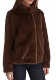 GUESS LUNA FAUX FUR JACKET ΠΑΛΤΟ ΓΟΥΝΑΚΙ ΓΥΝΑΙΚΕΙΟ BROWN