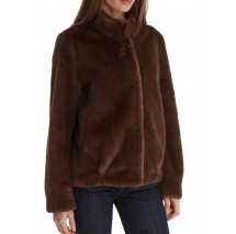 GUESS LUNA FAUX FUR JACKET ΠΑΛΤΟ ΓΟΥΝΑΚΙ ΓΥΝΑΙΚΕΙΟ BROWN