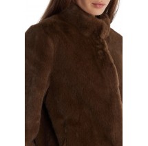 GUESS LUNA FAUX FUR JACKET ΠΑΛΤΟ ΓΟΥΝΑΚΙ ΓΥΝΑΙΚΕΙΟ BROWN