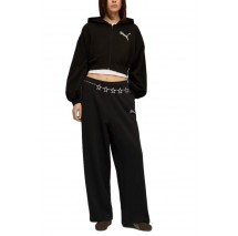 PUMA ESS GRAPHIC LEO LUXE BEDAZZLED SLOUCHY PANTS ΦΟΡΜΑ ΠΑΝΤΕΛΟΝΙ ΓΥΝΑΙΚΕΙΟ BLACK