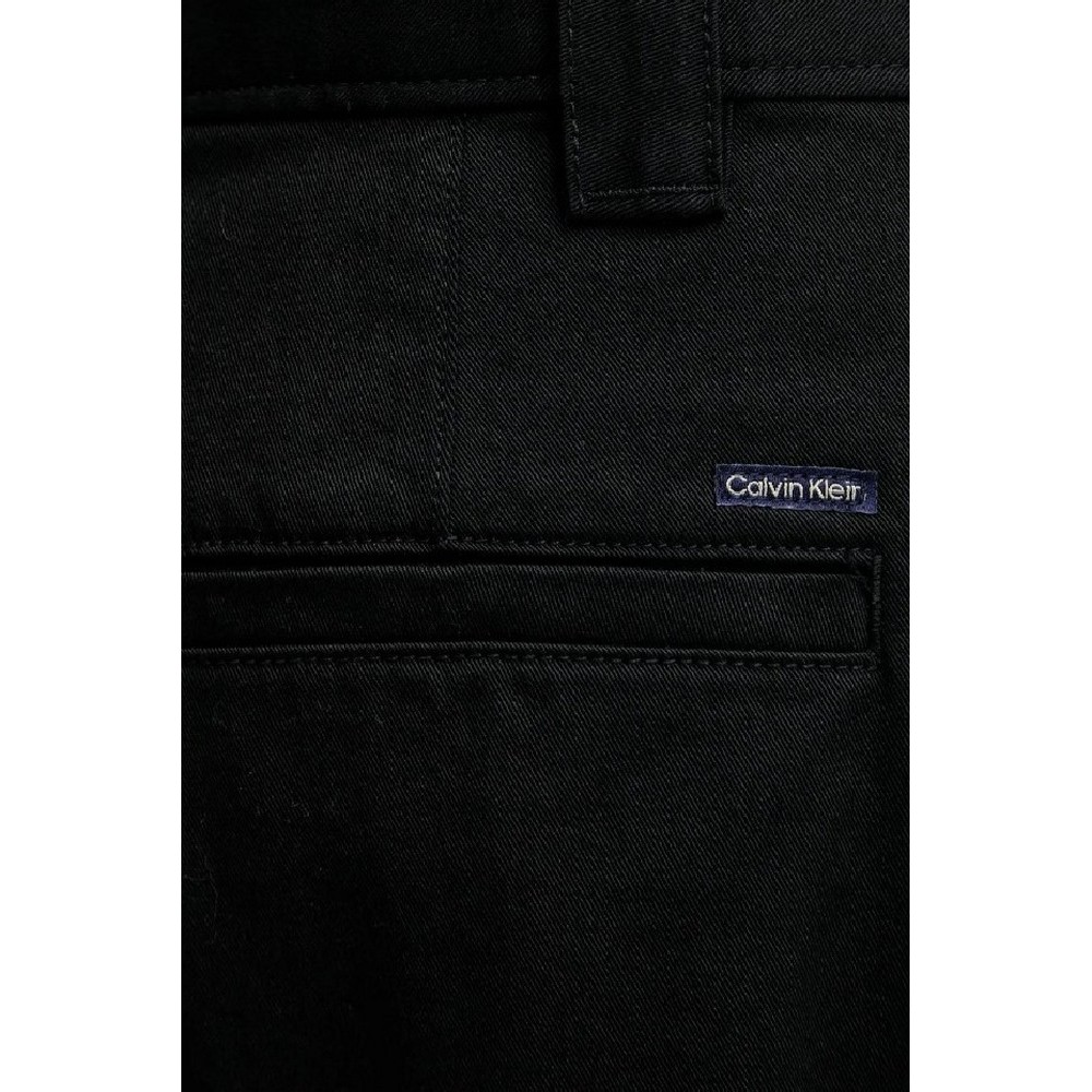 CALVIN KLEIN JEANS STRETCH COTTON TWILL BARREL LEG ΠΑΝΤΕΛΟΝΙ ΓΥΝΑΙΚΕΙΟ BLACK