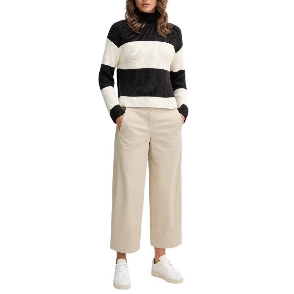 CALVIN KLEIN JEANS STRETCH COTTON TWILL BARREL LEG ΠΑΝΤΕΛΟΝΙ ΓΥΝΑΙΚΕΙΟ BEIGE