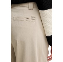 CALVIN KLEIN JEANS STRETCH COTTON TWILL BARREL LEG ΠΑΝΤΕΛΟΝΙ ΓΥΝΑΙΚΕΙΟ BEIGE