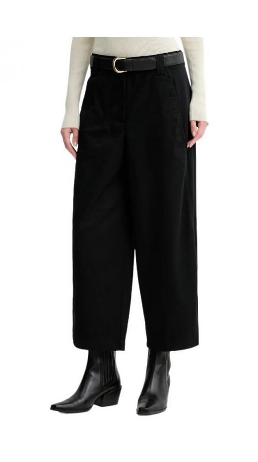 CALVIN KLEIN JEANS STRETCH COTTON TWILL BARREL LEG ΠΑΝΤΕΛΟΝΙ ΓΥΝΑΙΚΕΙΟ BLACK