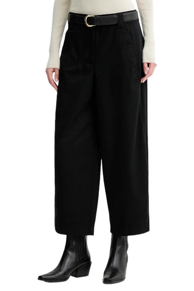CALVIN KLEIN JEANS STRETCH COTTON TWILL BARREL LEG ΠΑΝΤΕΛΟΝΙ ΓΥΝΑΙΚΕΙΟ BLACK