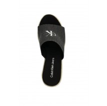 CALVIN KLEIN JEANS SLIDE WEDGE ROPE SANDAL ΠΛΑΤΦΟΡΜΑ ΓΥΝΑΙΚΕΙΑ BLACK