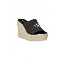 CALVIN KLEIN JEANS SLIDE WEDGE ROPE SANDAL ΠΛΑΤΦΟΡΜΑ ΓΥΝΑΙΚΕΙΑ BLACK