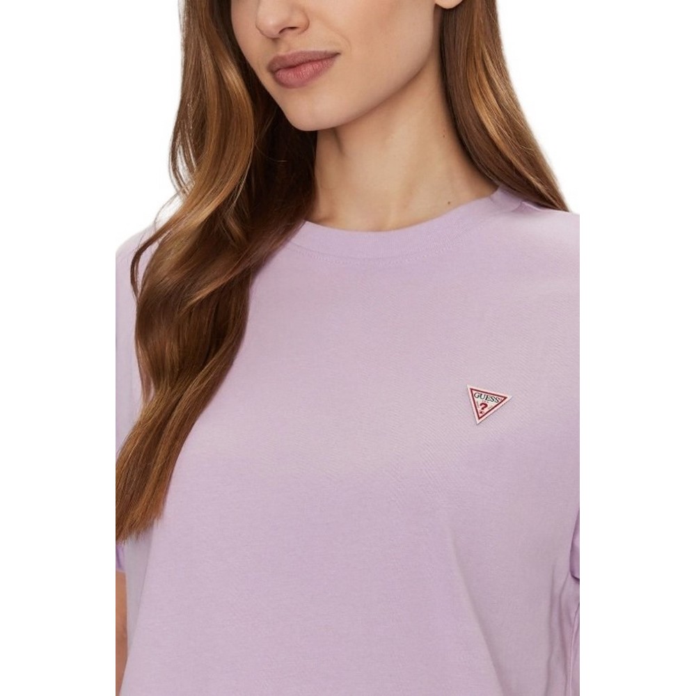 GUESS JEANS CN BOXY MINI TRIANG TEE T-SHIRT ΜΠΛΟΥΖΑ ΓΥΝΑΙΚΕΙΑ PURPLE