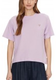 GUESS JEANS CN BOXY MINI TRIANG TEE T-SHIRT ΜΠΛΟΥΖΑ ΓΥΝΑΙΚΕΙΑ PURPLE