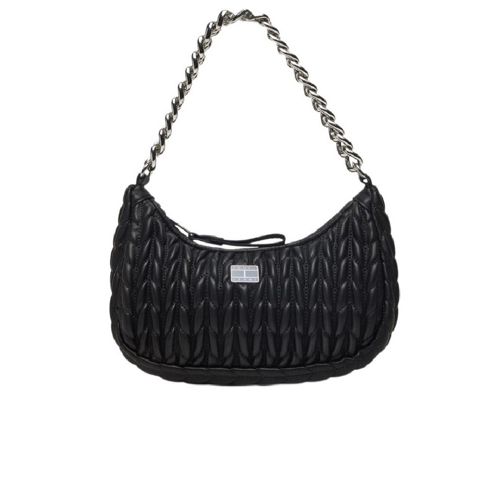 TOMMY JEANS ICONIC SHOULDER QUILTED ΤΣΑΝΤΑ ΓΥΝΑΙΚΕΙΑ BLACK