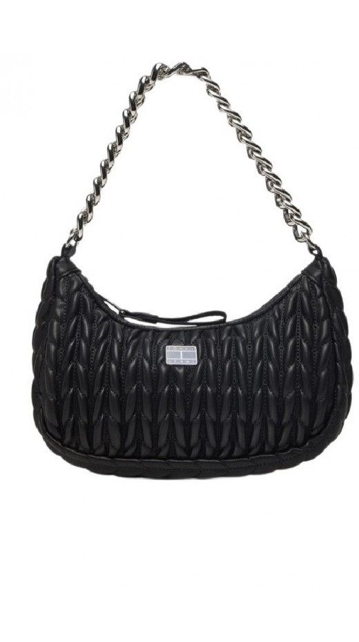 TOMMY JEANS ICONIC SHOULDER QUILTED ΤΣΑΝΤΑ ΓΥΝΑΙΚΕΙΑ BLACK