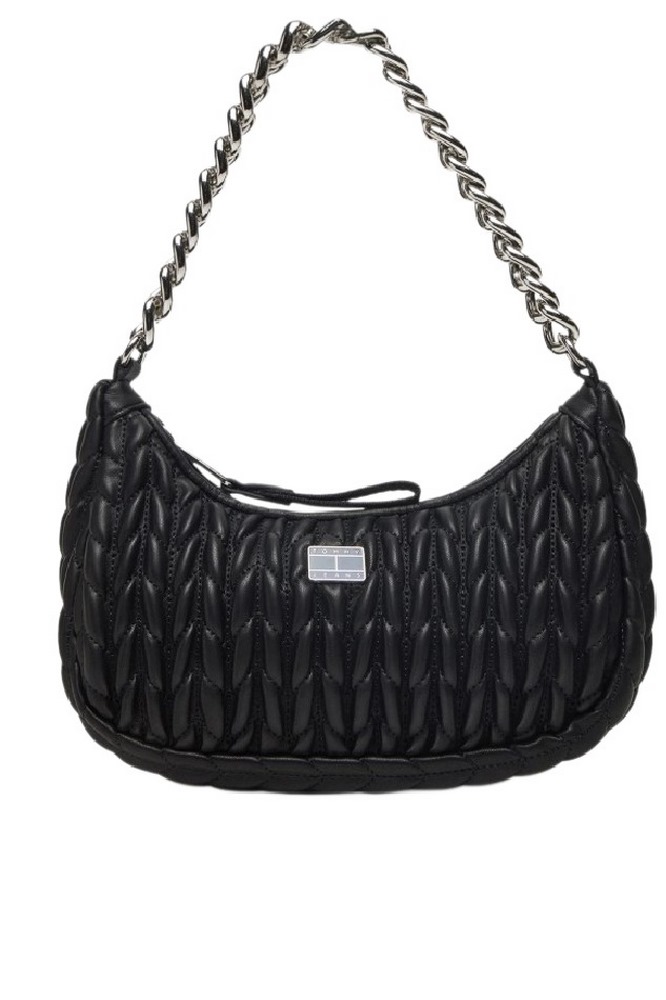 TOMMY JEANS ICONIC SHOULDER QUILTED ΤΣΑΝΤΑ ΓΥΝΑΙΚΕΙΑ BLACK