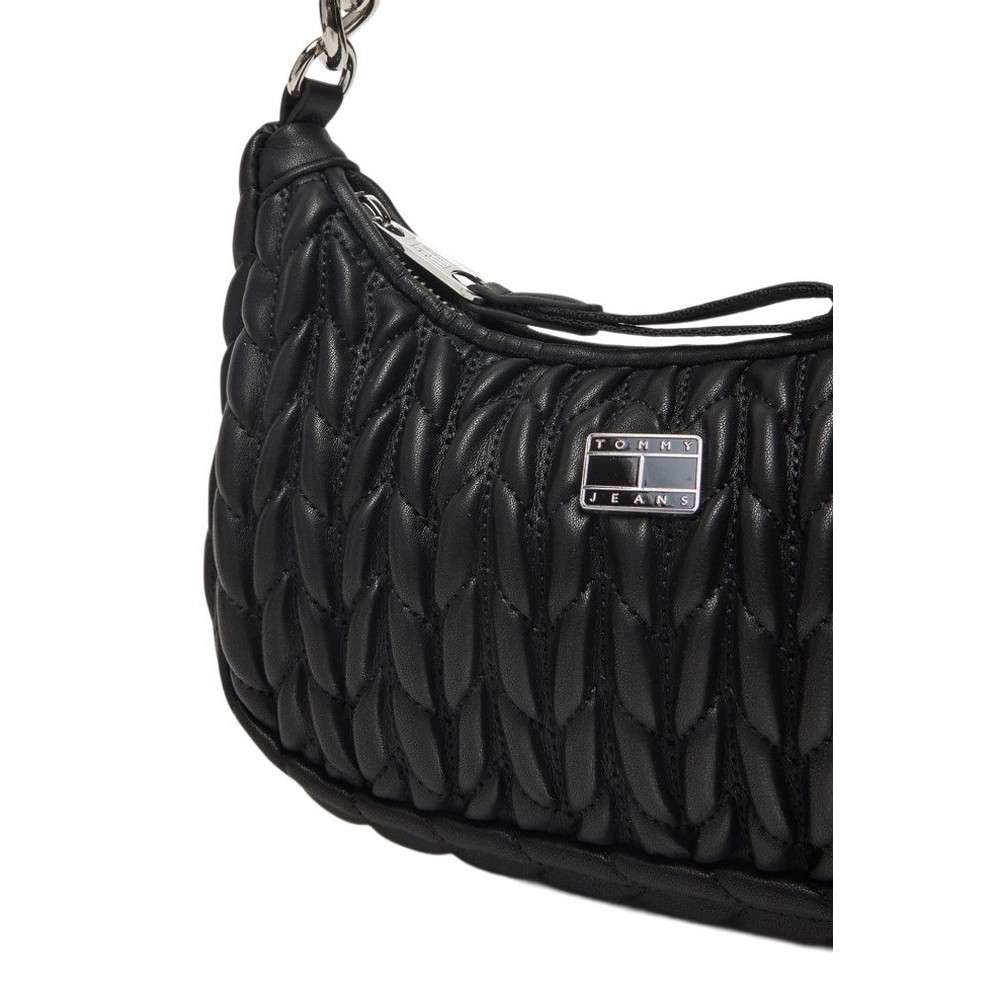 TOMMY JEANS ICONIC SHOULDER QUILTED ΤΣΑΝΤΑ ΓΥΝΑΙΚΕΙΑ BLACK