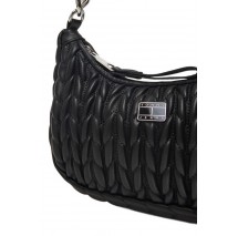 TOMMY JEANS ICONIC SHOULDER QUILTED ΤΣΑΝΤΑ ΓΥΝΑΙΚΕΙΑ BLACK