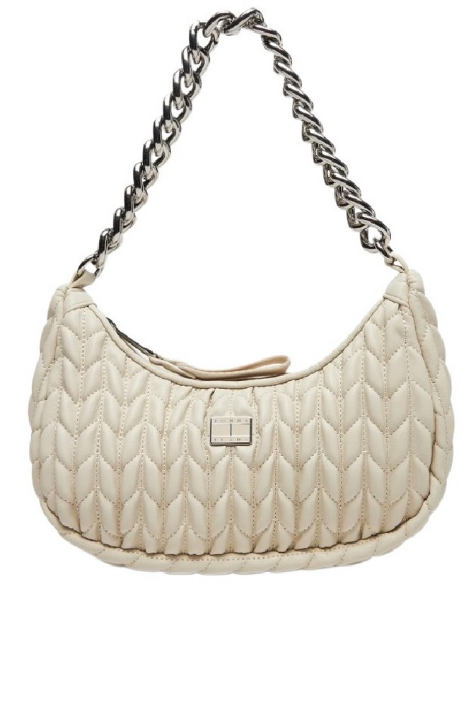 TOMMY JEANS ICONIC SHOULDER QUILTED ΤΣΑΝΤΑ ΓΥΝΑΙΚΕΙΑ OFF WHITE