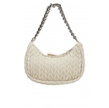 TOMMY JEANS ICONIC SHOULDER QUILTED ΤΣΑΝΤΑ ΓΥΝΑΙΚΕΙΑ OFF WHITE