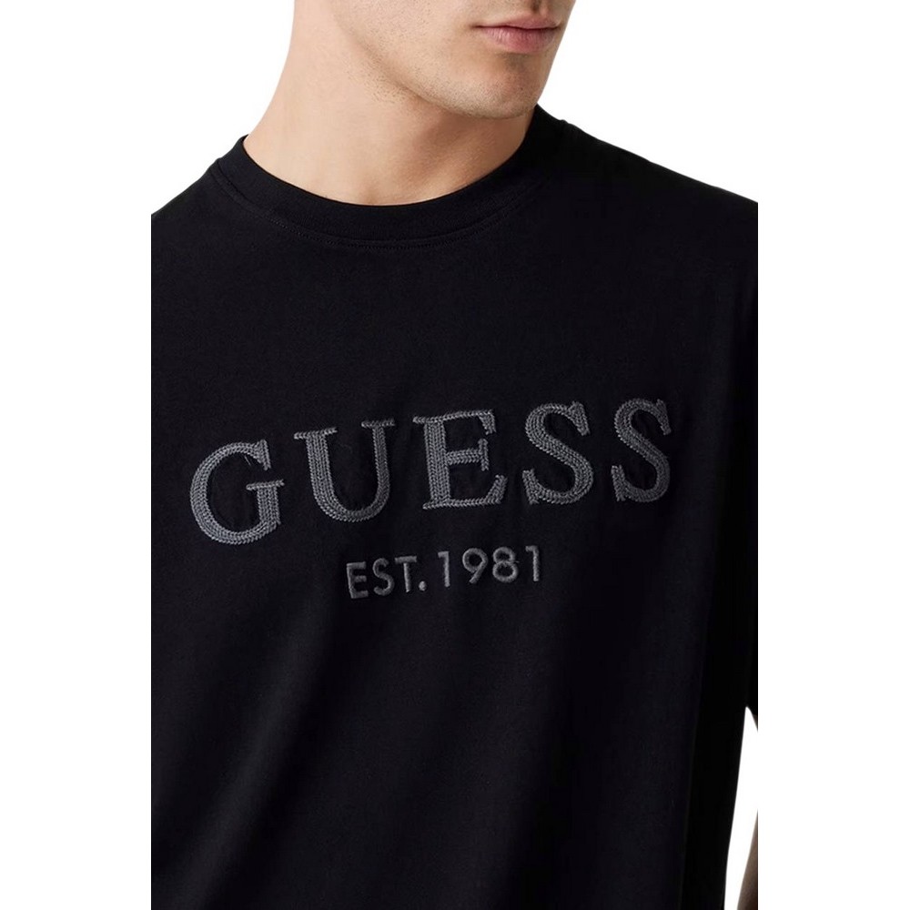 GUESS CN BOX LOGO TEE T-SHIRT ΜΠΛΟΥΖΑ ΑΝΔΡΙΚΗ BLACK