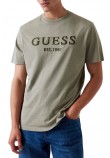 GUESS CN BOX LOGO TEE T-SHIRT ΜΠΛΟΥΖΑ ΑΝΔΡΙΚΗ KHAKI