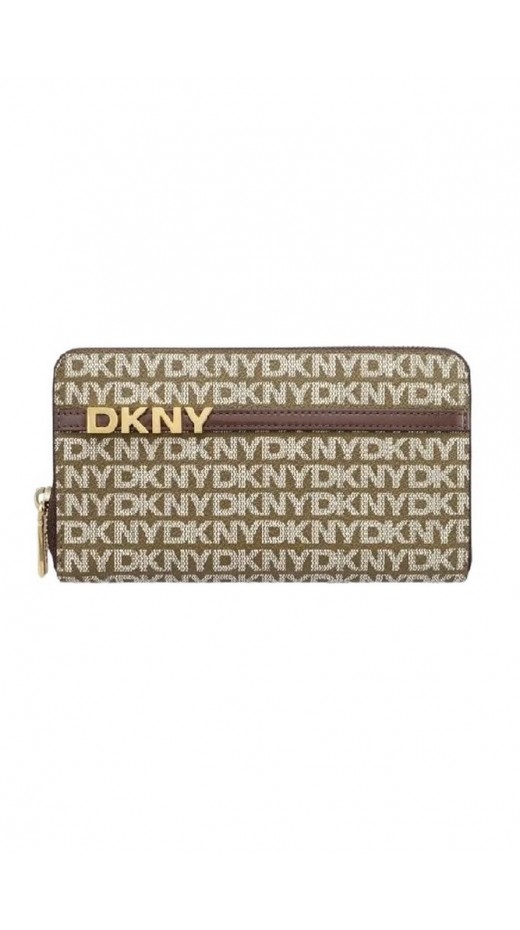 DKNY AVRIL ZIP AROUND WAL ΠΟΡΤΟΦΟΛΙ ΓΥΝΑΙΚΕΙΟ BROWN