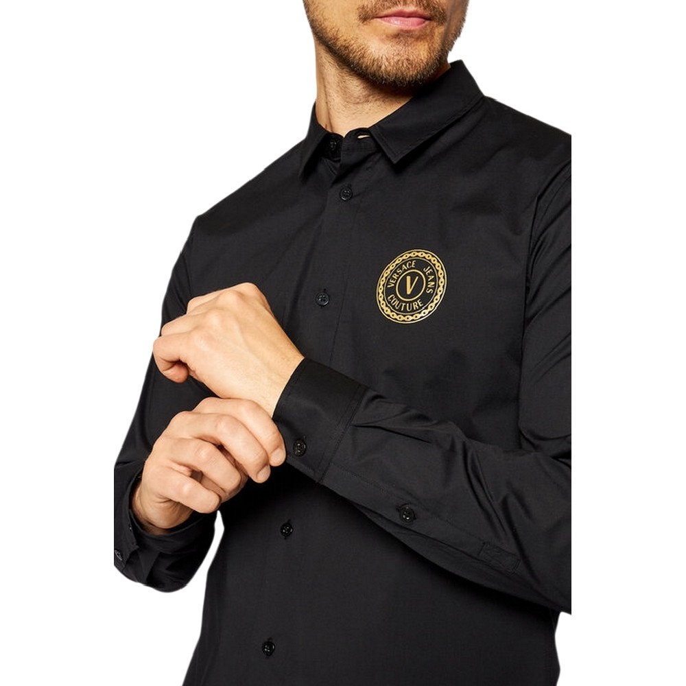 ΠΟΥΚΑΜΙΣΟ Μ/Μ  ΑΝΔΡΙΚΟ VERSACE JEANS COUTURE BLACK