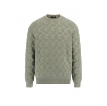 GUESS JOHN CN G CHAIN AO STITCH SWTR ΜΠΛΟΥΖΑ ΠΛΕΚΤΗ ΑΝΔΡΙΚΗ GREEN