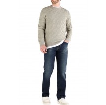 GUESS JOHN CN G CHAIN AO STITCH SWTR ΜΠΛΟΥΖΑ ΠΛΕΚΤΗ ΑΝΔΡΙΚΗ GREEN