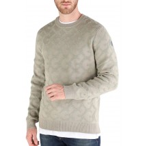 GUESS JOHN CN G CHAIN AO STITCH SWTR ΜΠΛΟΥΖΑ ΠΛΕΚΤΗ ΑΝΔΡΙΚΗ GREEN