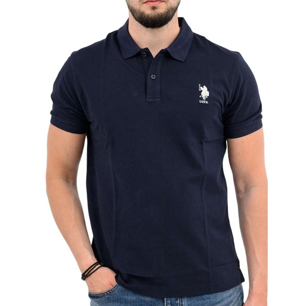 U.S.POLO ASSN FLYN 000272 CBP5 POLO T-SHIRT ΜΠΛΟΥΖΑ ΑΝΔΡΙΚΗ NAVY