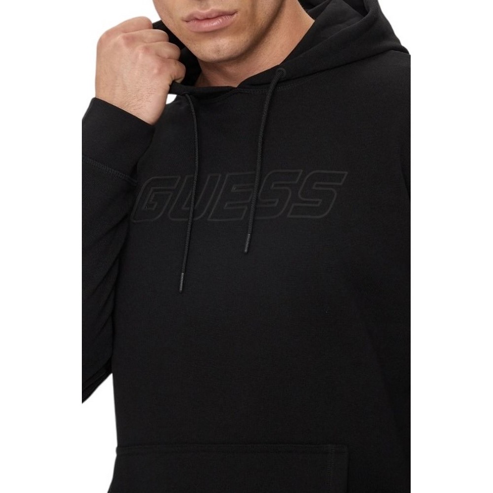 GUESS ALDWIN NEW HOODIE ΦΟΥΤΕΡ ΜΠΛΟΥΖΑ ΑΝΔΡΙΚΗ BLACK