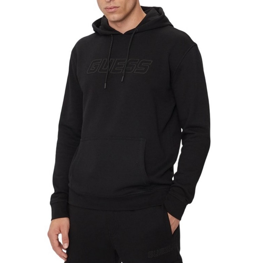 GUESS ALDWIN NEW HOODIE ΦΟΥΤΕΡ ΜΠΛΟΥΖΑ ΑΝΔΡΙΚΗ BLACK