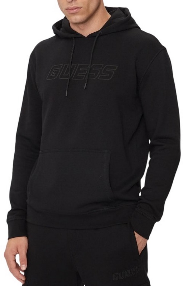 GUESS ALDWIN NEW HOODIE ΦΟΥΤΕΡ ΜΠΛΟΥΖΑ ΑΝΔΡΙΚΗ BLACK