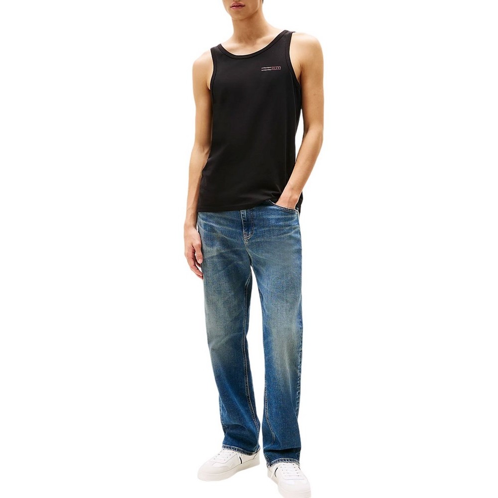TOMMY JEANS SLIM ENTRY GRAPHIC TANK EXT ΑΜΑΝΙΚΗ ΜΠΛΟΥΖΑ ΑΝΔΡΙΚΗ BLACK