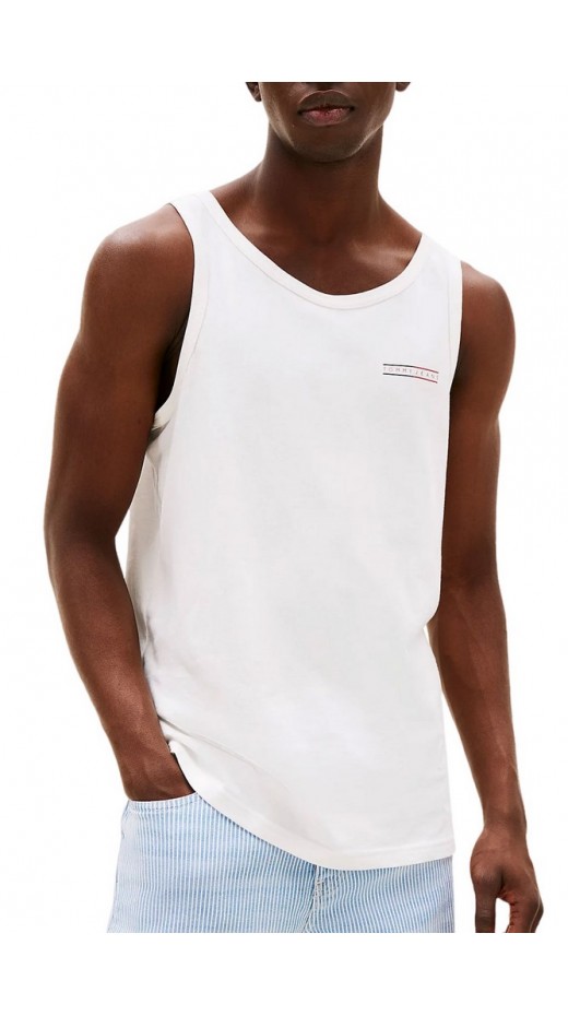 TOMMY JEANS SLIM ENTRY GRAPHIC TANK EXT ΑΜΑΝΙΚΗ ΜΠΛΟΥΖΑ ΑΝΔΡΙΚΗ ECRU