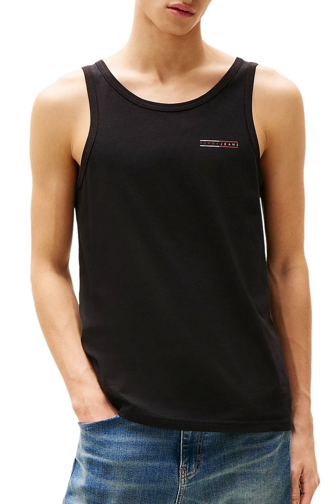 TOMMY JEANS SLIM ENTRY GRAPHIC TANK EXT ΑΜΑΝΙΚΗ ΜΠΛΟΥΖΑ ΑΝΔΡΙΚΗ BLACK