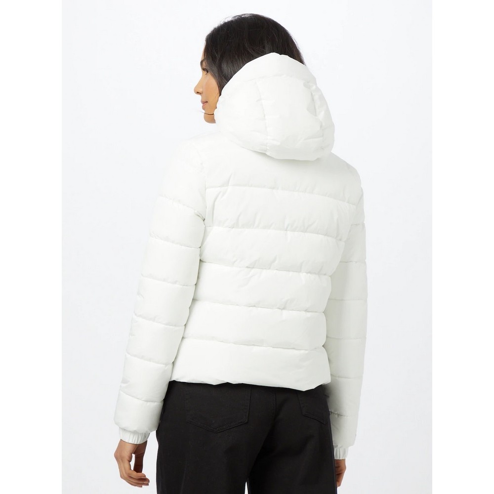 SUPERDRY ΜΠΟΥΦΑΝ HOODED SPIRIT SPORTS PUFFER ΓΥΝΑΙΚΕΙΟ WHITE