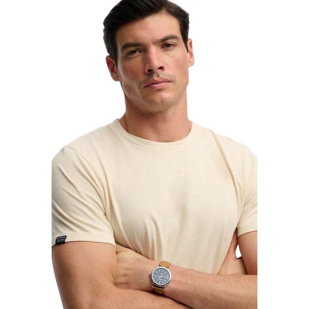SUPERDRY D1 OVIN CLASSIC ESSENTIAL T-SHIRT ΜΠΛΟΥΖΑ ΑΝΔΡΙΚΗ BEIGE