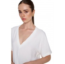 ALE ΜΠΛΟΥΖΑ ΜΕ V-NECK ΓΥΝΑΙΚΕΙΑ WHITE