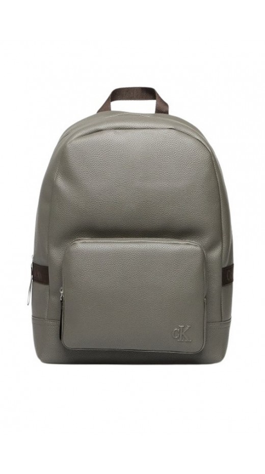 CALVIN KLEIN YNG INTERESTING PU ROUND BP 43 ΤΣΑΝΤΑ ΑΝΔΡΙΚΗ KHAKI