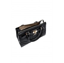 GUESS GREYSON II SMALL SATCHEL ΤΣΑΝΤΑ ΓΥΝΑΙΚΕΙΑ BLACK