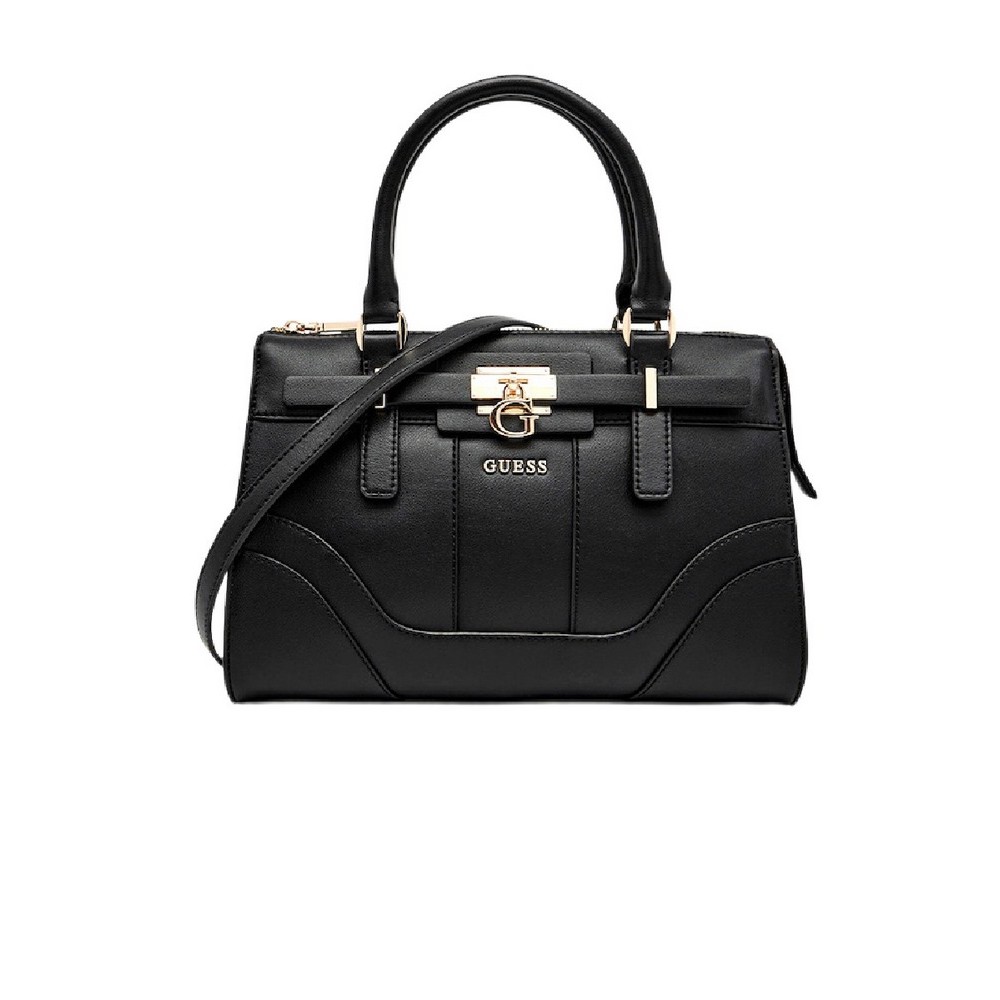 GUESS GREYSON II SMALL SATCHEL ΤΣΑΝΤΑ ΓΥΝΑΙΚΕΙΑ BLACK
