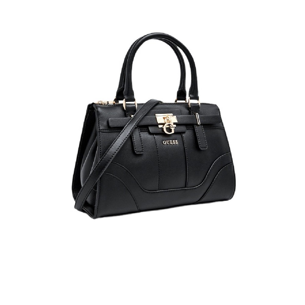 GUESS GREYSON II SMALL SATCHEL ΤΣΑΝΤΑ ΓΥΝΑΙΚΕΙΑ BLACK