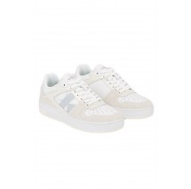 CALVIN KLEIN BASKET CUPSOLE LACEUP MIX LTH WN ΠΑΠΟΥΤΣΙ ΓΥΝΑΙΚΕΙΟ WHITE