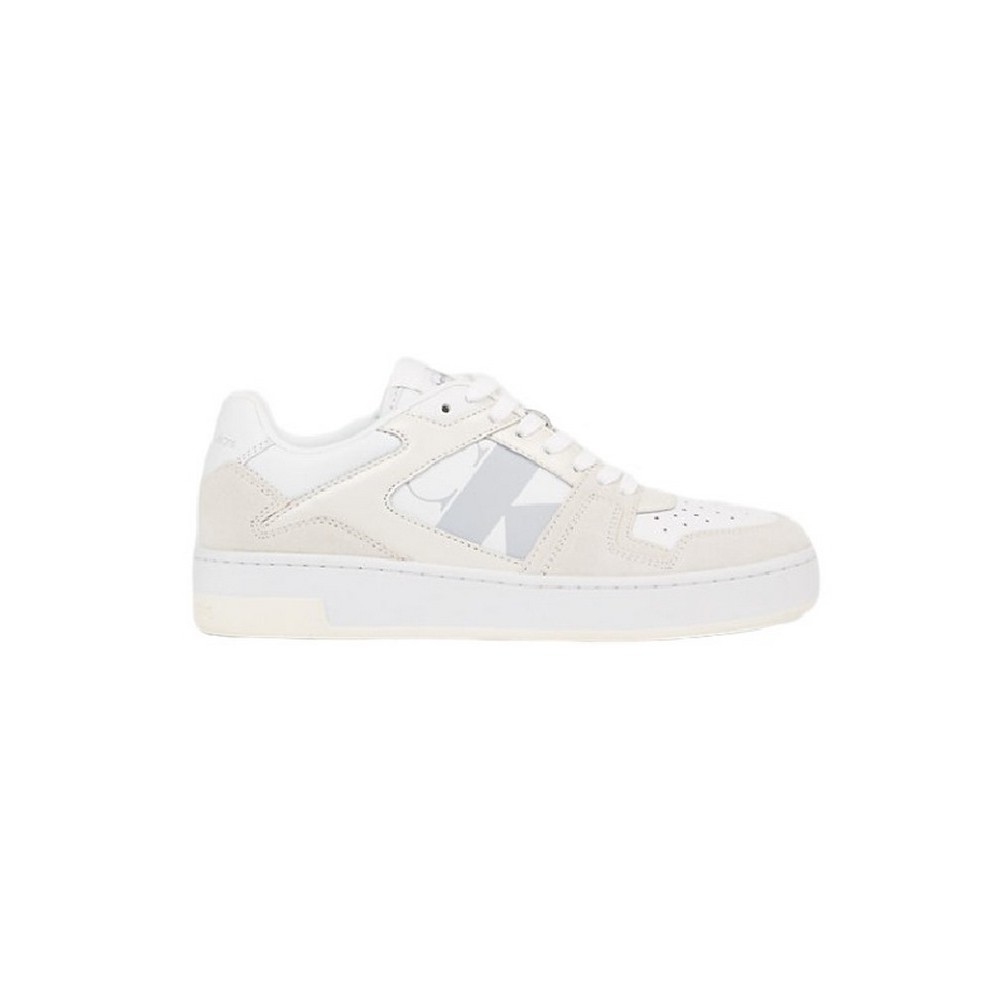 CALVIN KLEIN BASKET CUPSOLE LACEUP MIX LTH WN ΠΑΠΟΥΤΣΙ ΓΥΝΑΙΚΕΙΟ WHITE