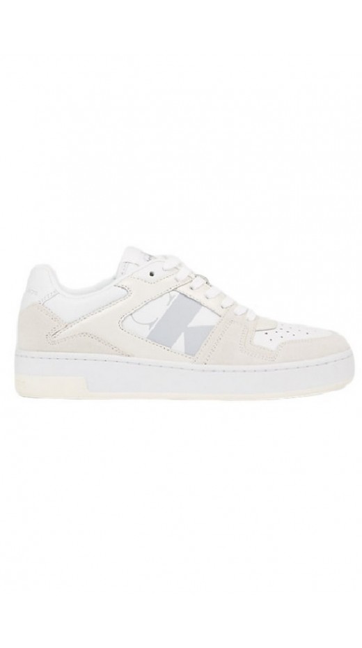 CALVIN KLEIN BASKET CUPSOLE LACEUP MIX LTH WN ΠΑΠΟΥΤΣΙ ΓΥΝΑΙΚΕΙΟ WHITE