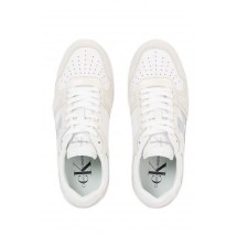 CALVIN KLEIN BASKET CUPSOLE LACEUP MIX LTH WN ΠΑΠΟΥΤΣΙ ΓΥΝΑΙΚΕΙΟ WHITE