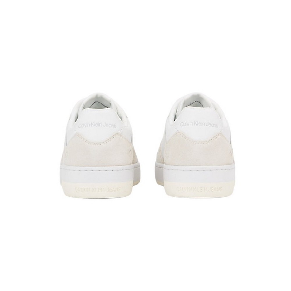 CALVIN KLEIN BASKET CUPSOLE LACEUP MIX LTH WN ΠΑΠΟΥΤΣΙ ΓΥΝΑΙΚΕΙΟ WHITE